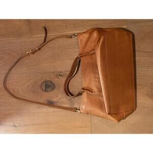 Mark & Graham Smooth Brown Genuine Leather Crossbody Bag